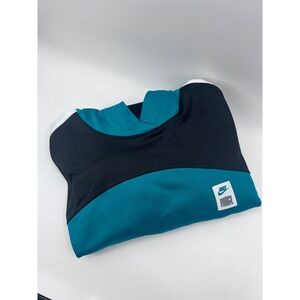 Nike Therma-FIT Force‎ Colorblock Hoodie Sweatshirt Teal Black White Mens XXL